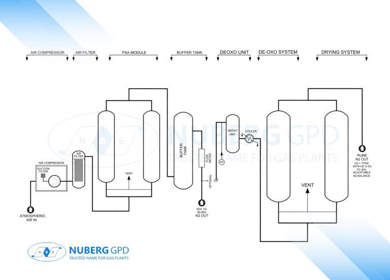 DX Model nitrogen gas generation and catalytic purification process