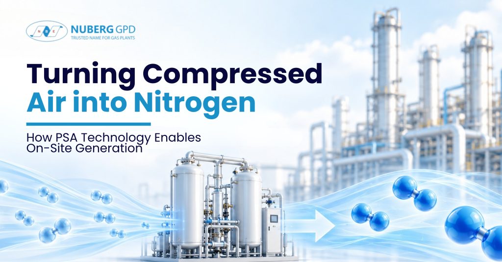 PSA nitrogen generator with twin adsorption towers for pressure swing adsorption nitrogen generation